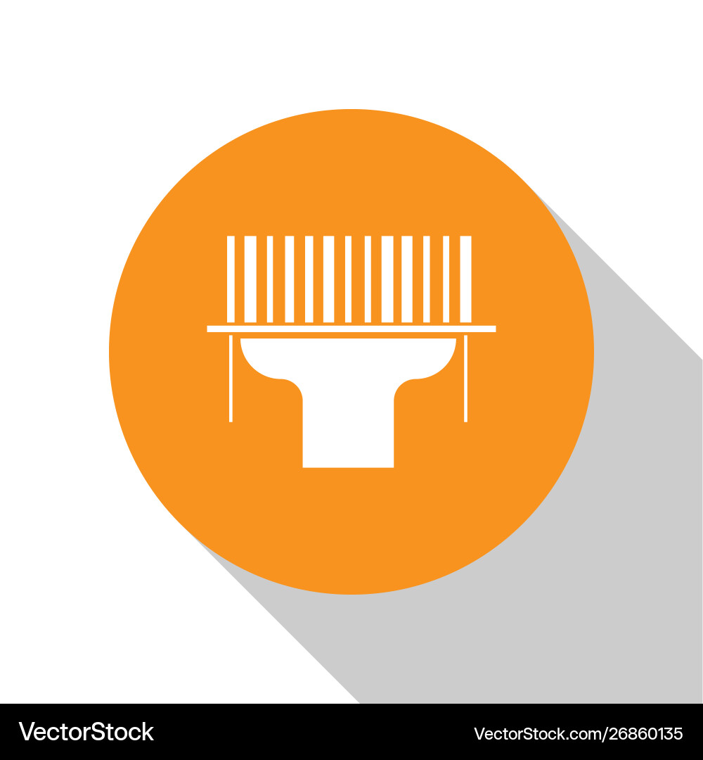 White scanner scanning bar code icon isolated White scanner scanning bar code icon isolated vector image