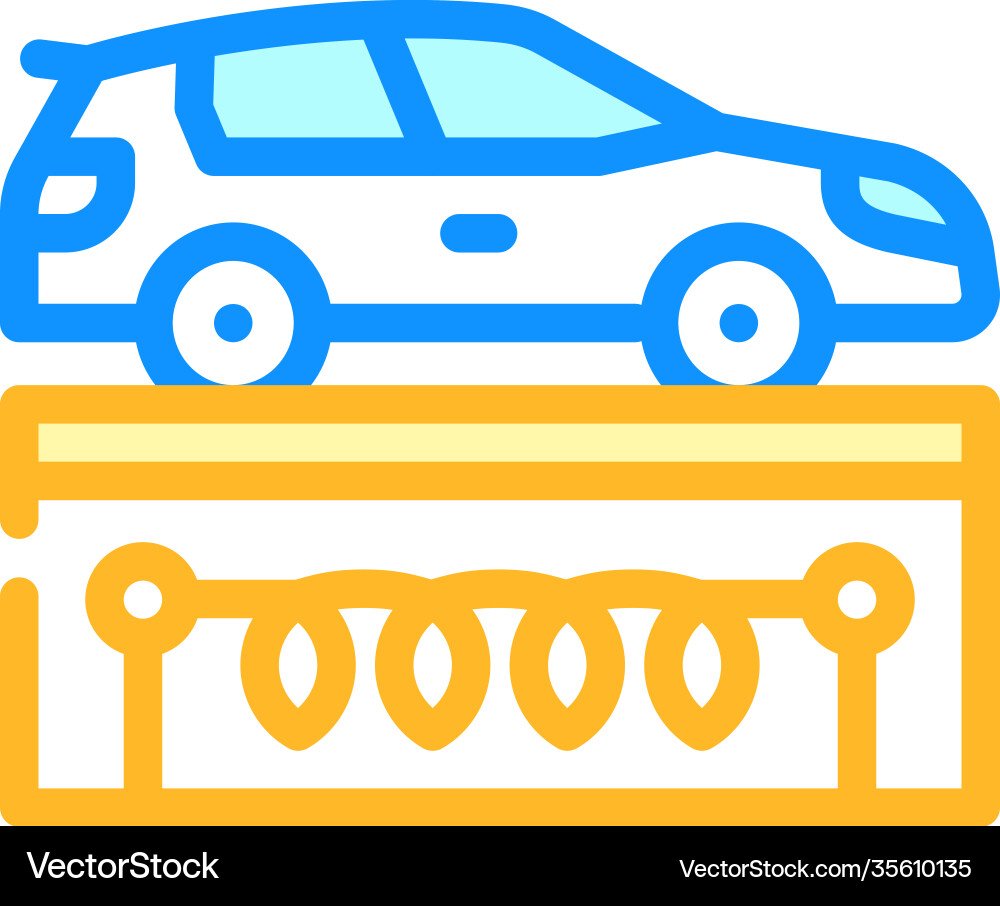 Wireless charger for electric car color icon Vector Image