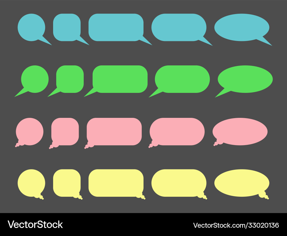 A set colored background patterns for messaging vector image