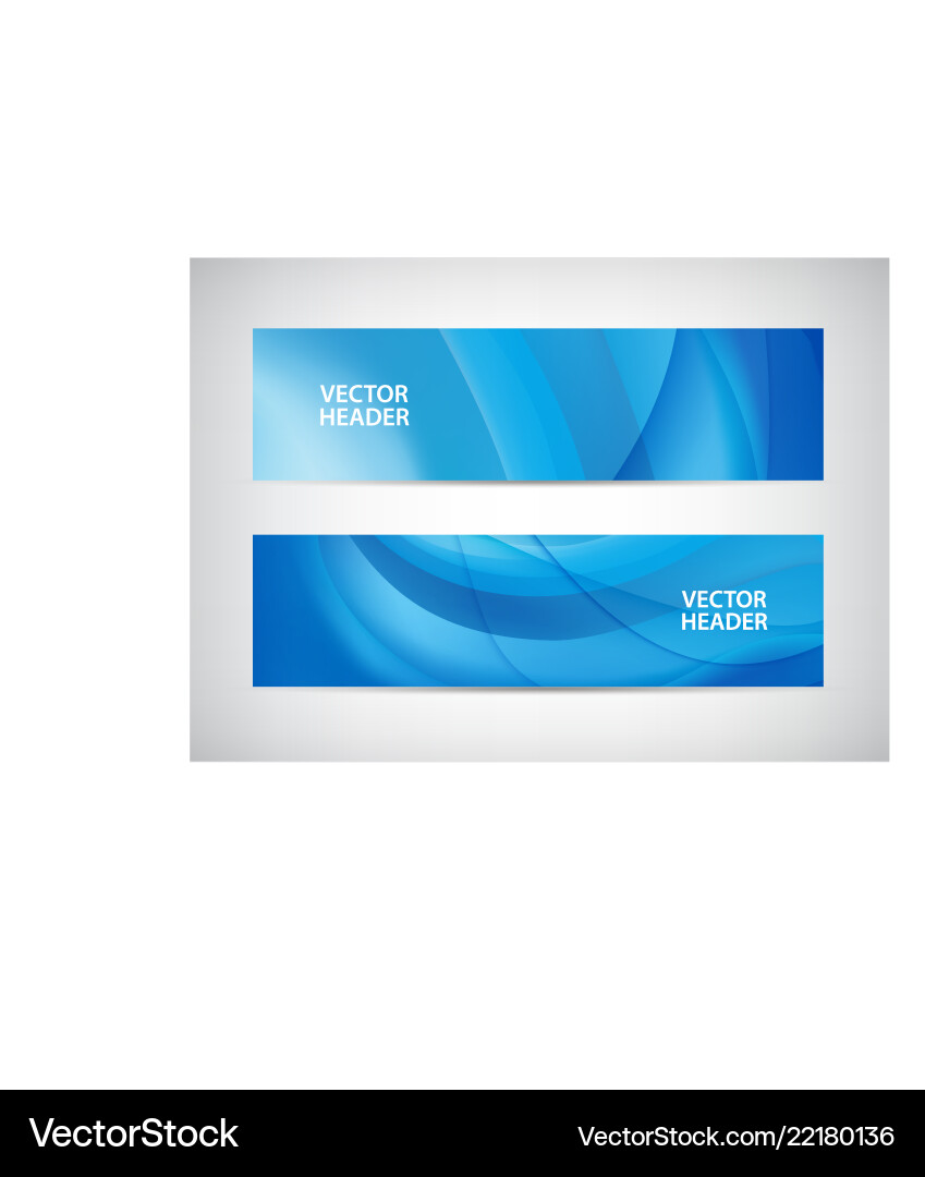 Abstract Wavy Header Set vector image