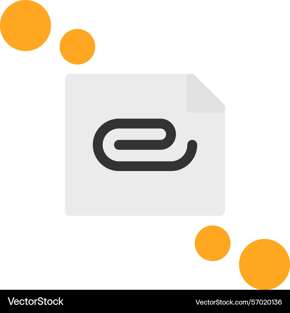 Attach file flat style icon design vector image