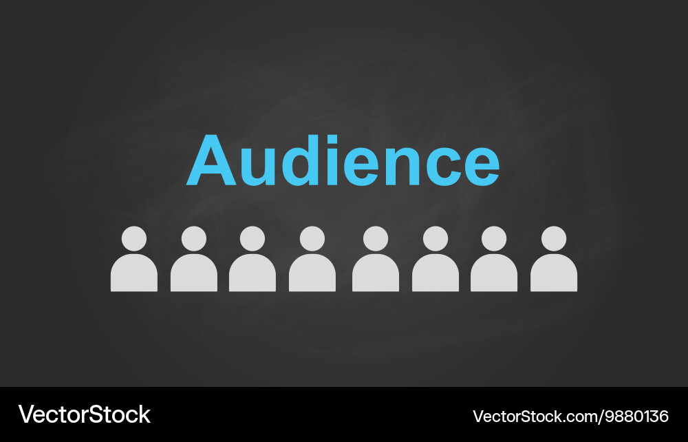 Audience text concept with user icon symbol vector image