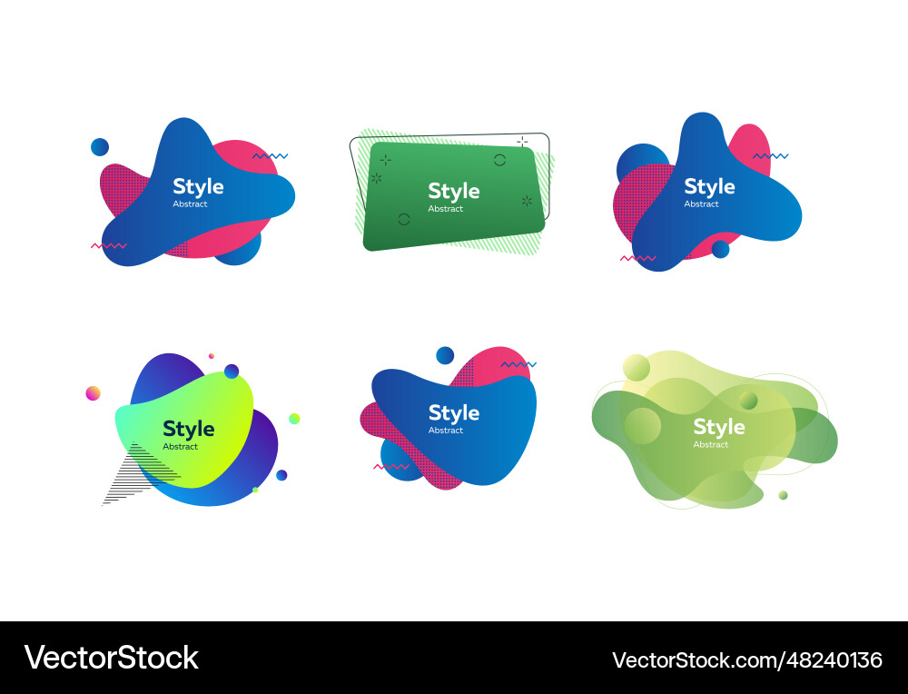 Creative multicolored abstract elements set Creative multicolored abstract elements set vector image