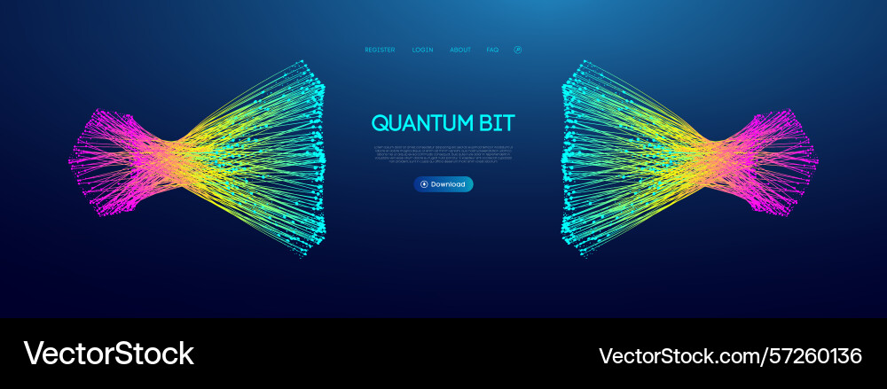 Fiber background with data and quantum bit lines Fiber background with data and quantum bit lines vector image