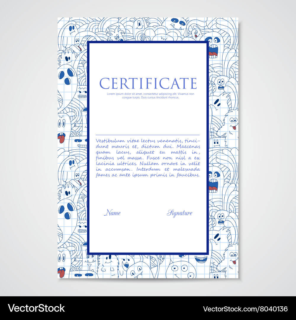 Graphic design template document with abstract vector image