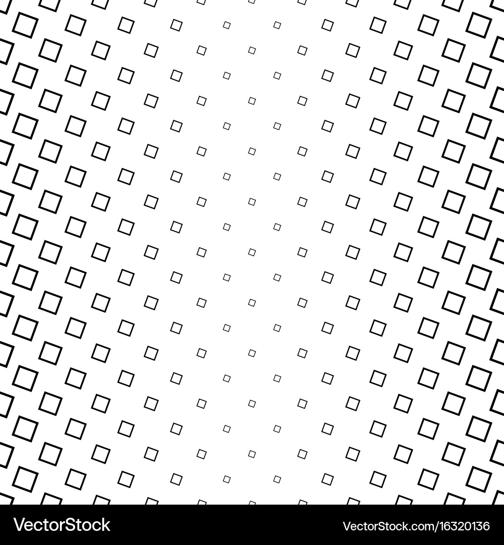 Monochrome square pattern - abstract background Vector Image