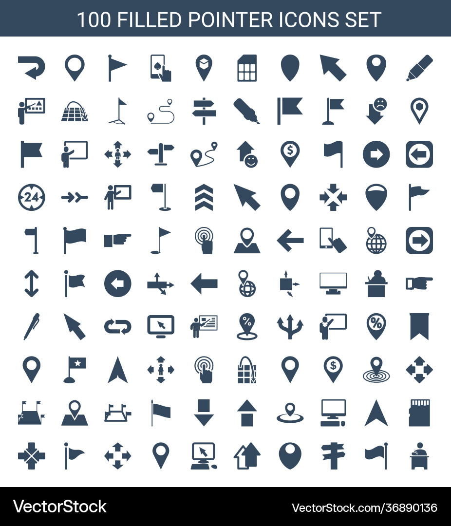 Pointer icons vector image