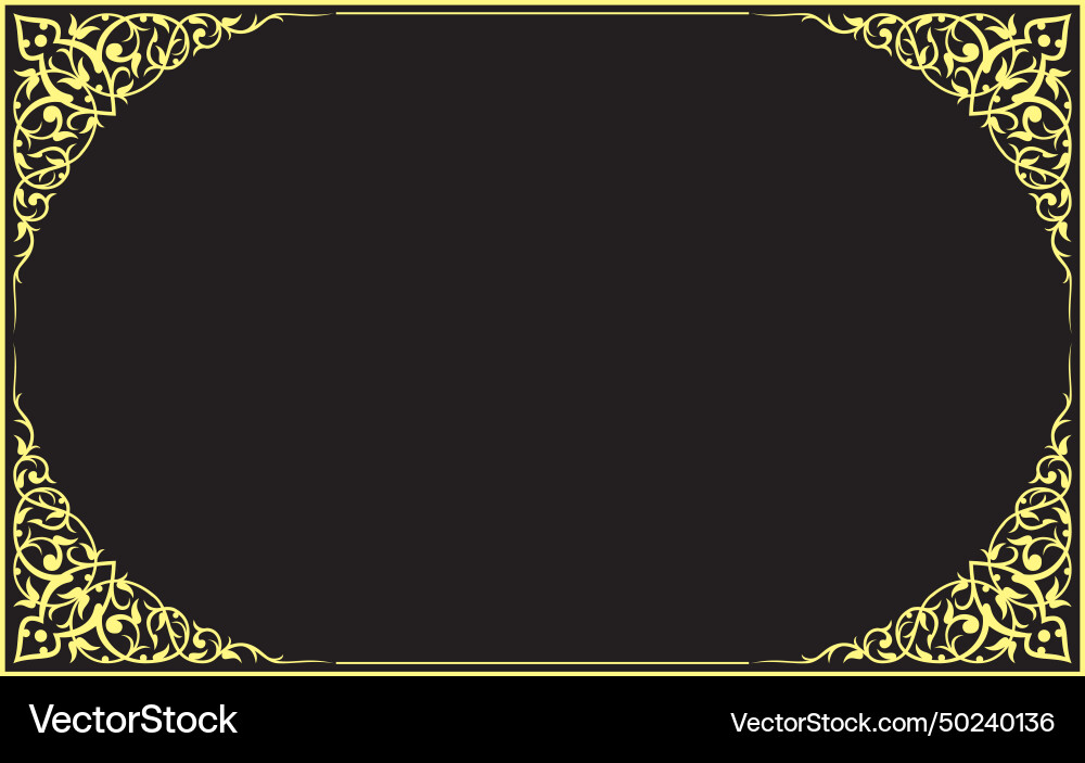 Rectangular frame ornament design pattern Rectangular frame ornament design pattern Vector Image