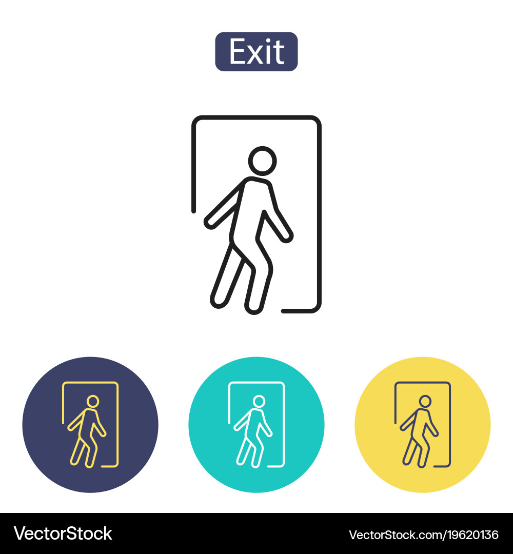 Safe condition signemergency exit Vector Image