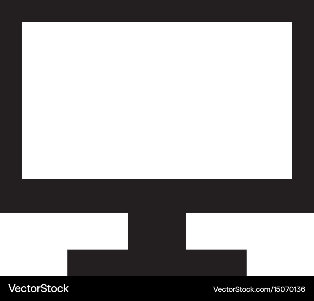 Screen computer monitor display device Royalty Free Vector