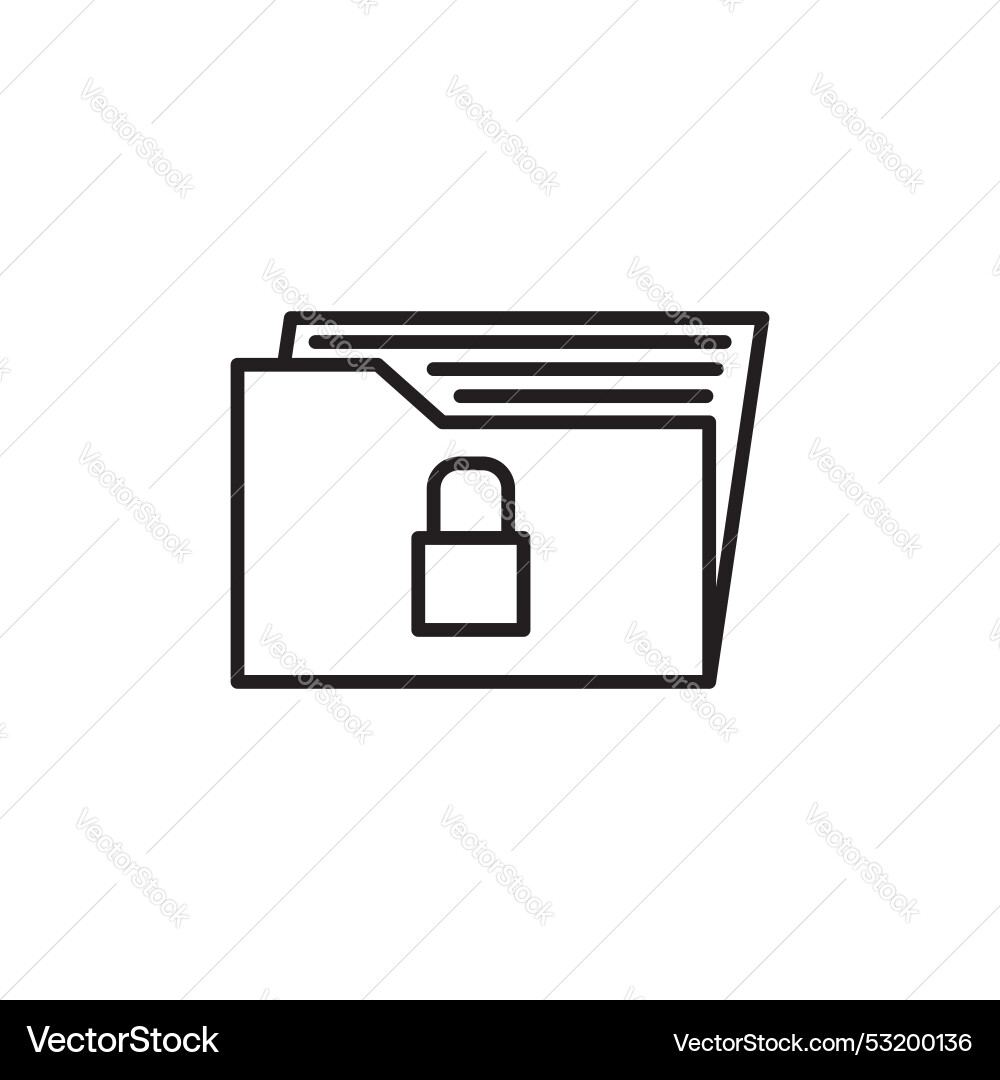 Secret folder icon set confidential data secure Vector Image