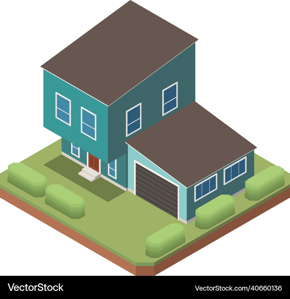 Suburban house garage composition Suburban house garage composition vector image