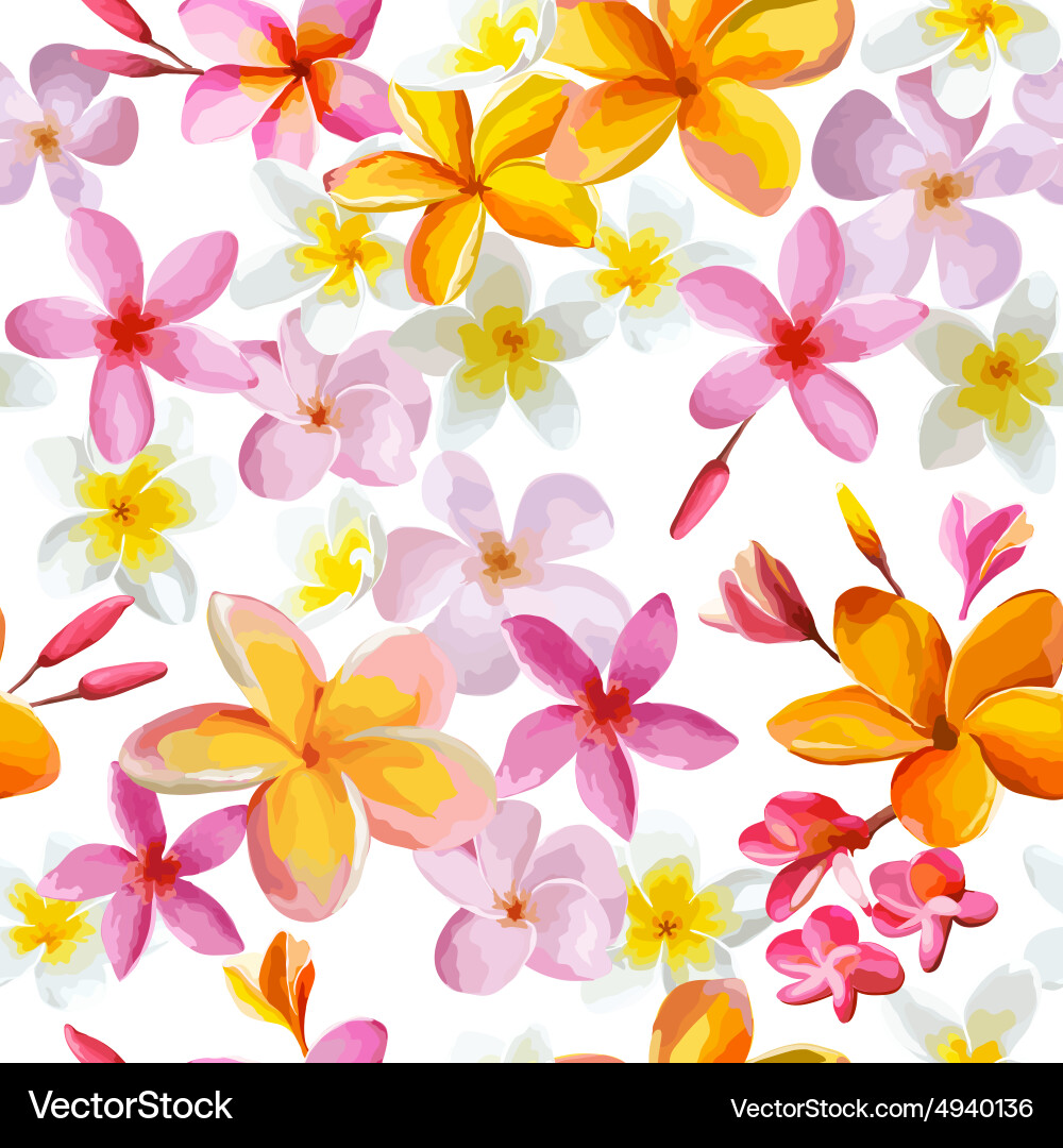 Tropical Floral Seamless Pattern Royalty Free Vector Image