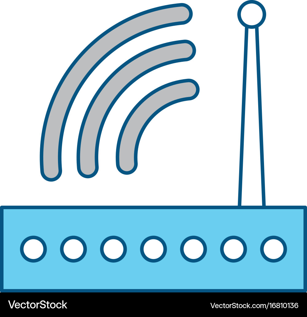 Wifi internet router vector image