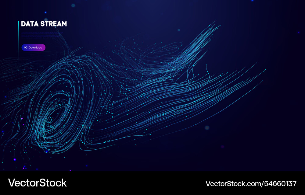 Abstract Data Flow Stream vector image