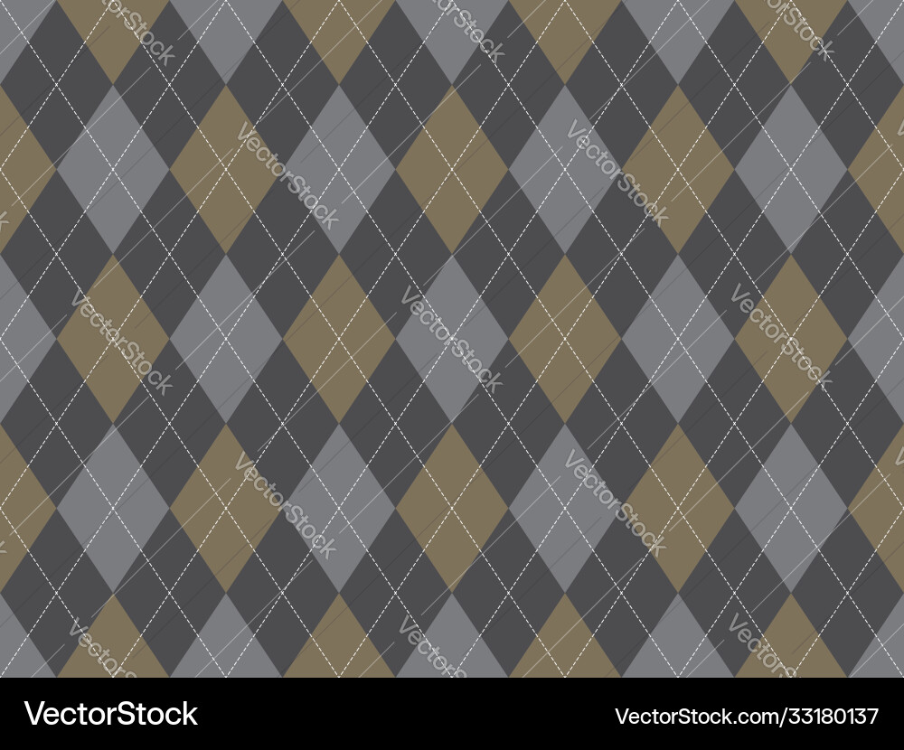 Argyle pattern seamless fabric texture background Vector Image