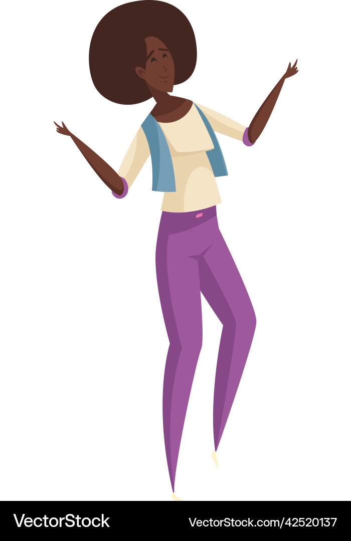 Black girl dancing composition Royalty Free Vector Image