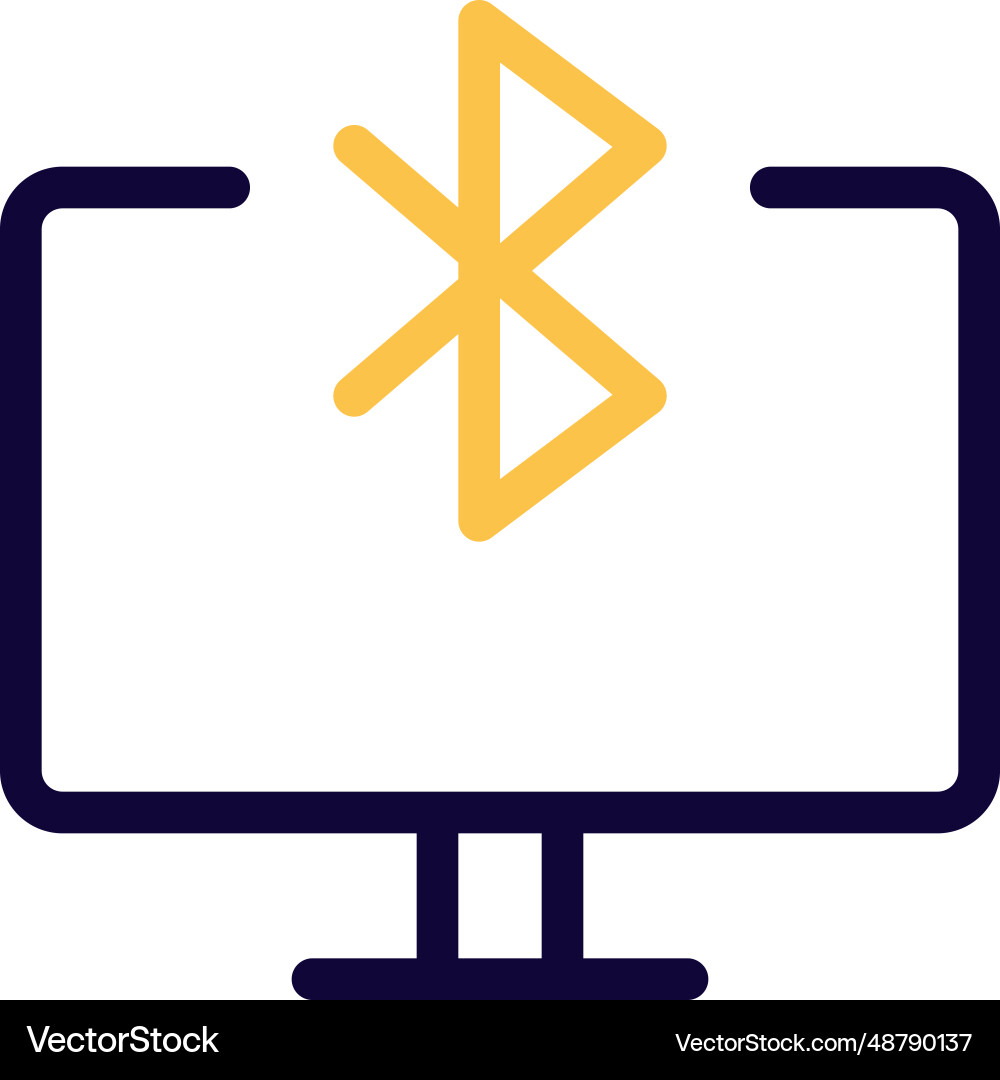 Bluetooth option activated in desktop Vector Image