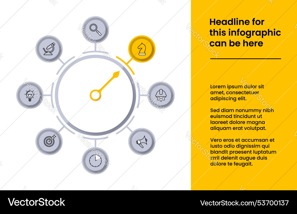 Infographic template indicator with 8 steps Infographic template indicator with 8 steps vector image