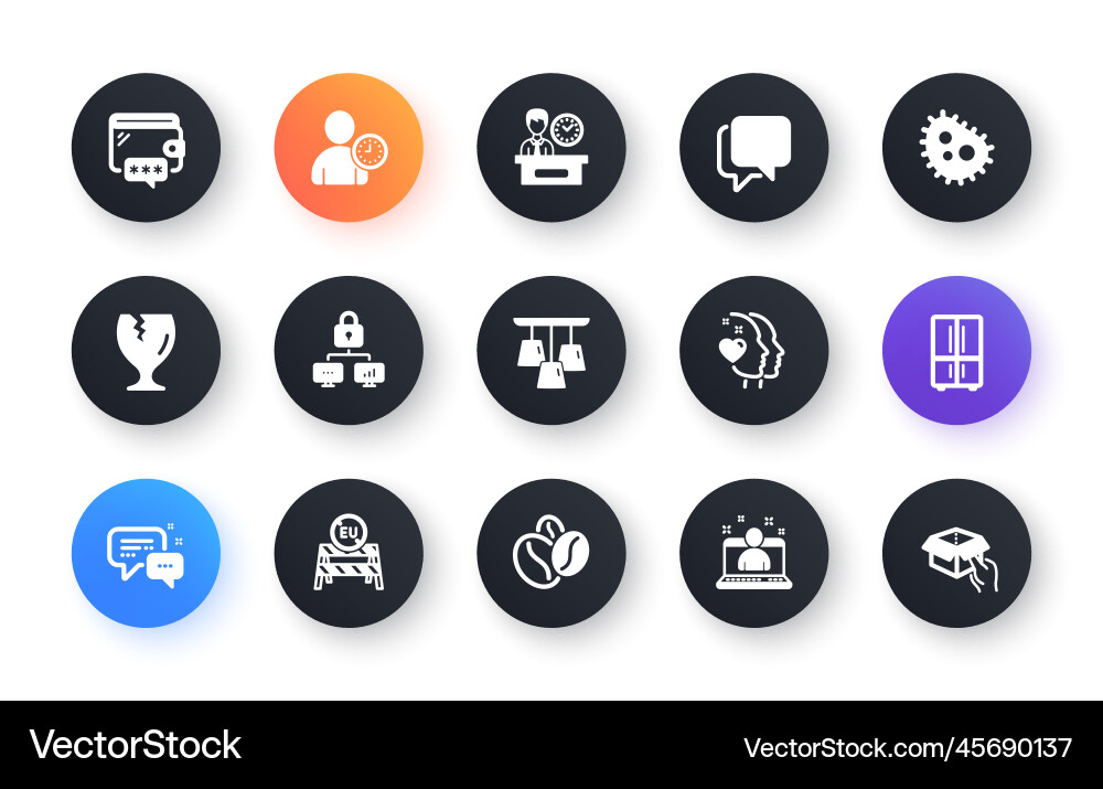 Minimal set of time management fragile package Minimal set of time management fragile package vector image