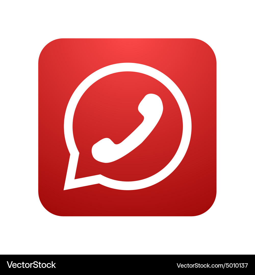 Modern phone icon in bubble speech vector image