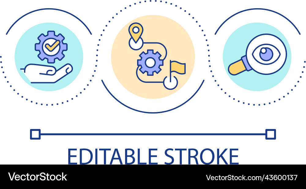 Progress monitoring loop concept icon Progress monitoring loop concept icon vector image