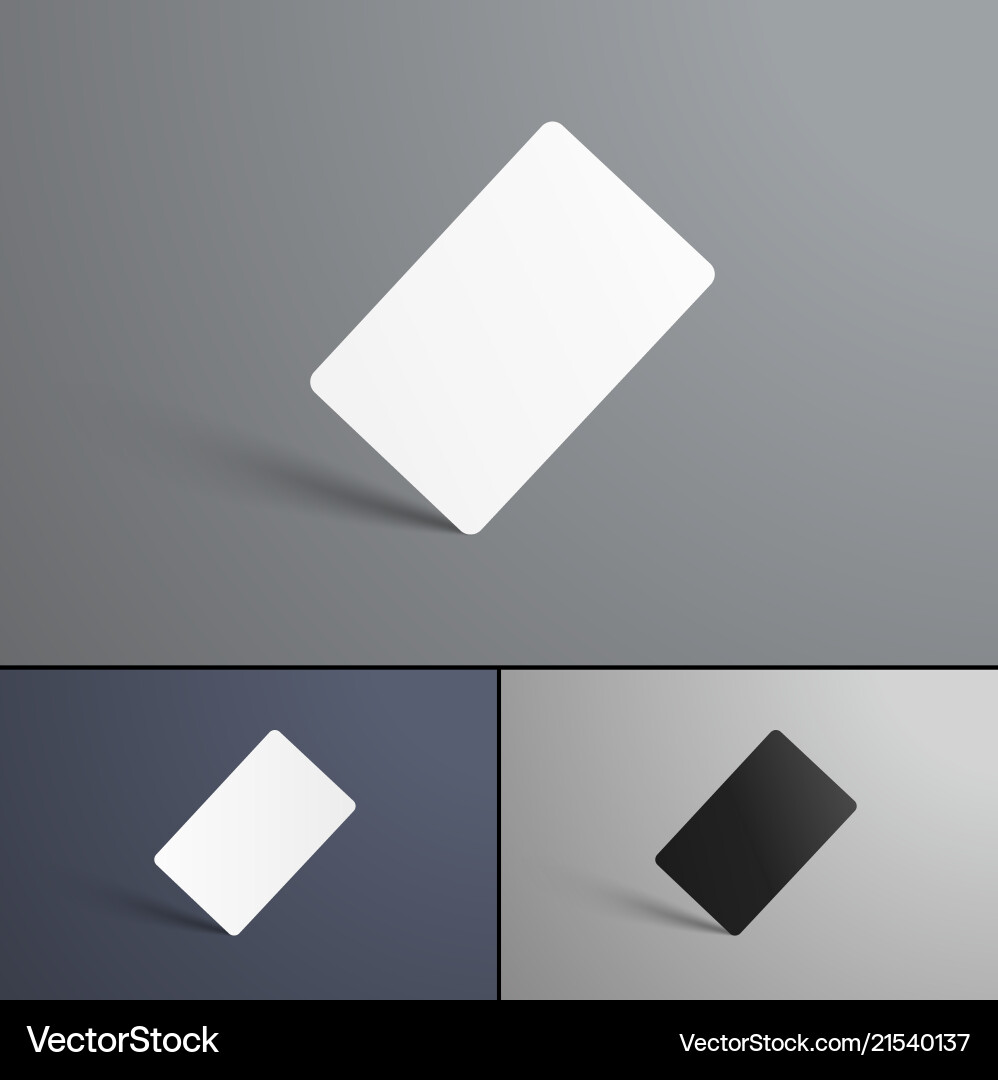Realistic universal mock-up gift or bank card Realistic universal mock-up gift or bank card vector image