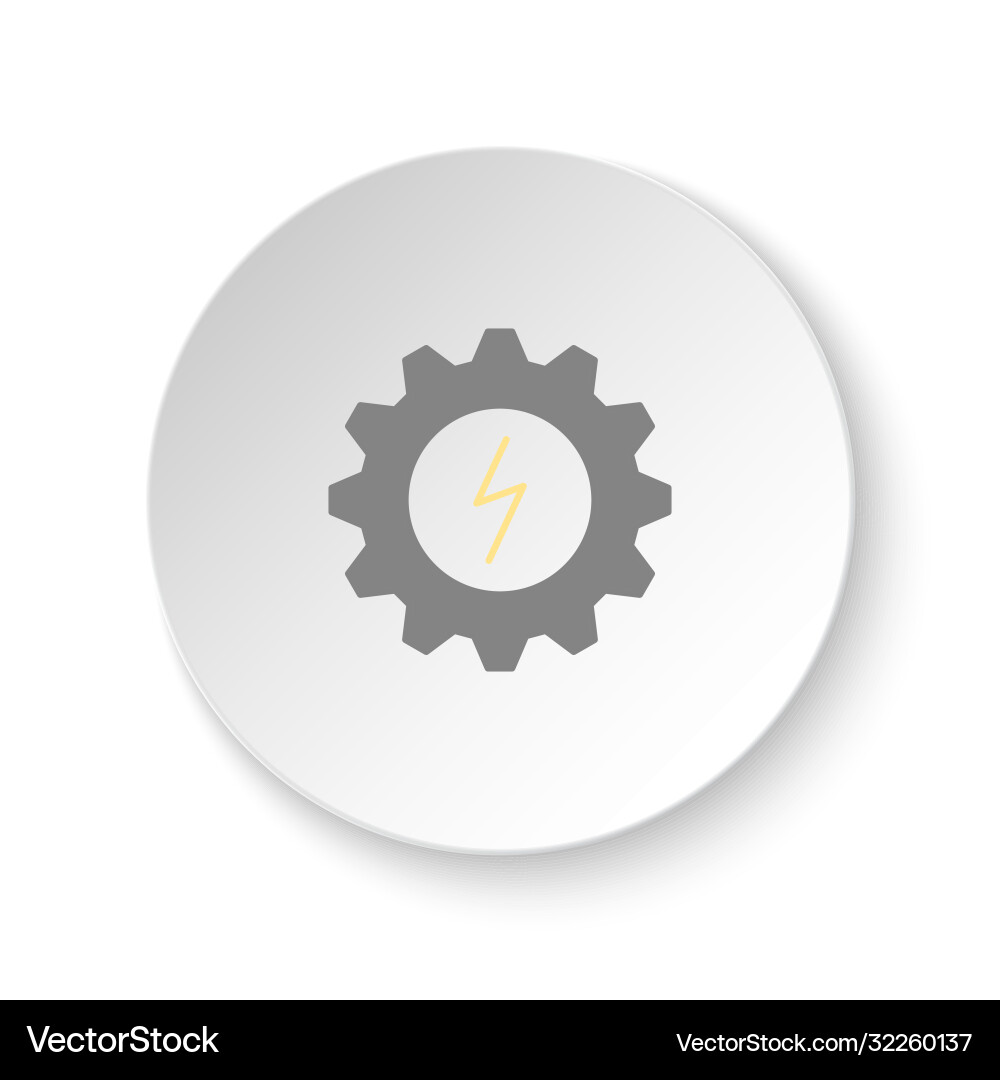 Round button for web icon setting eco lighting Round button for web icon setting eco lighting vector image