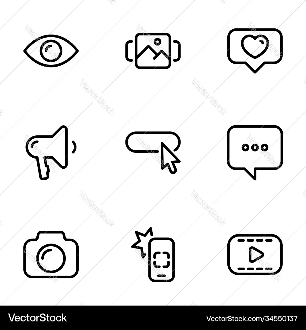 Set icons on a theme internet communication Set icons on a theme internet communication vector image