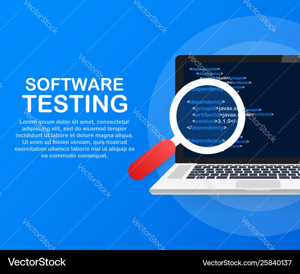Software-Tests Entwicklungs-Workflow Software-Tests Entwicklungs-Workflow vektorbild