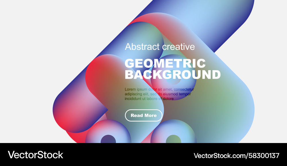 Vibrant abstract shapes overlap creating dynamic Vector Image
