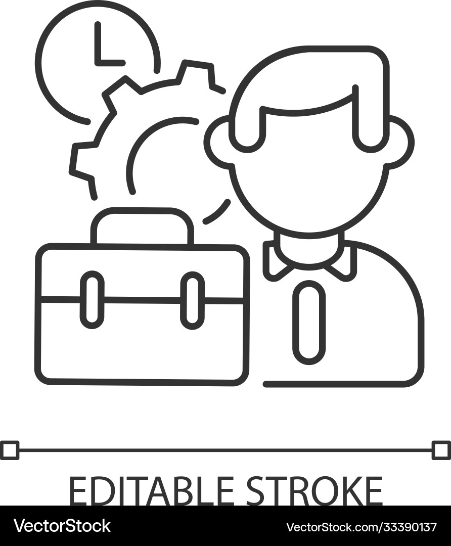 Working conditions linear icon Working conditions linear icon vector image