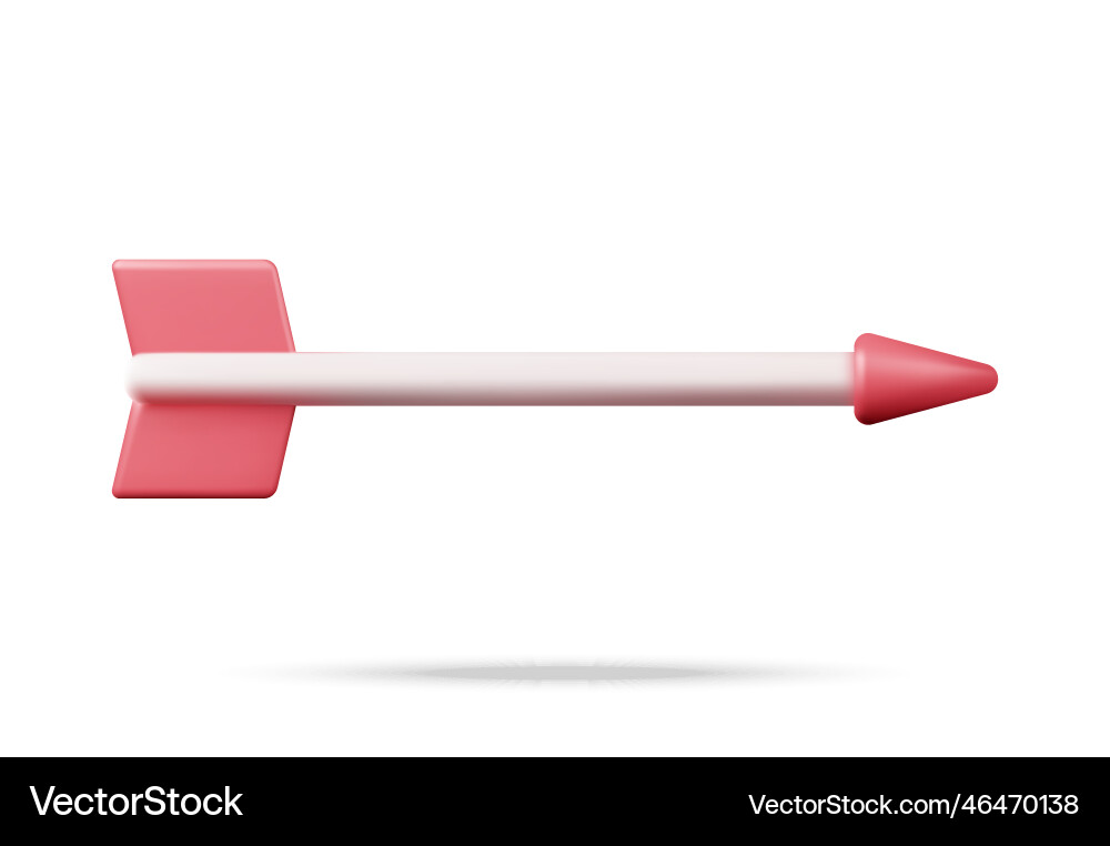 3d bows arrow with red tip isolated 3d bows arrow with red tip isolated vector image