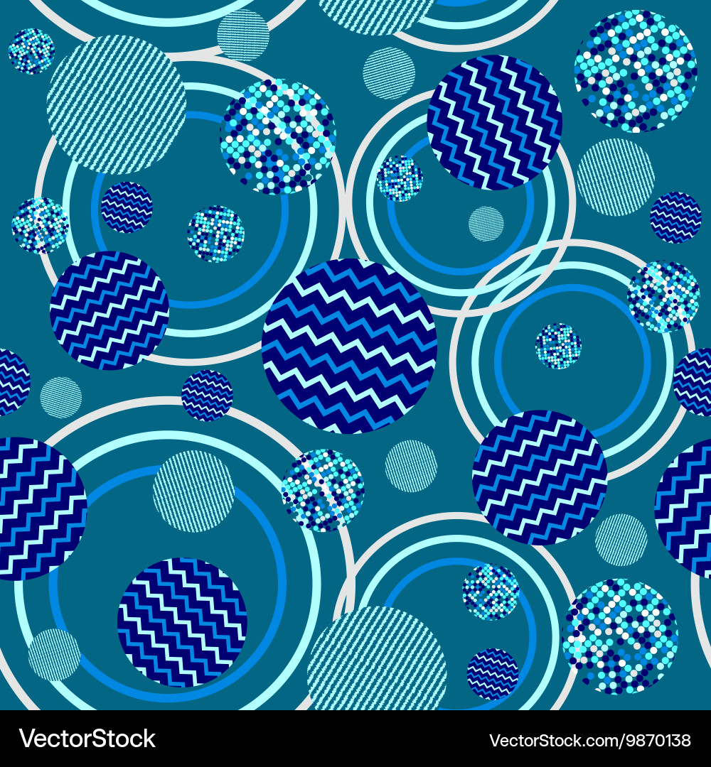 Abstract circles seamless pattern vector image