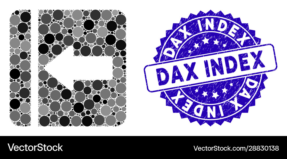 Collage hide menu left icon with grunge dax index Collage hide menu left icon with grunge dax index vector image
