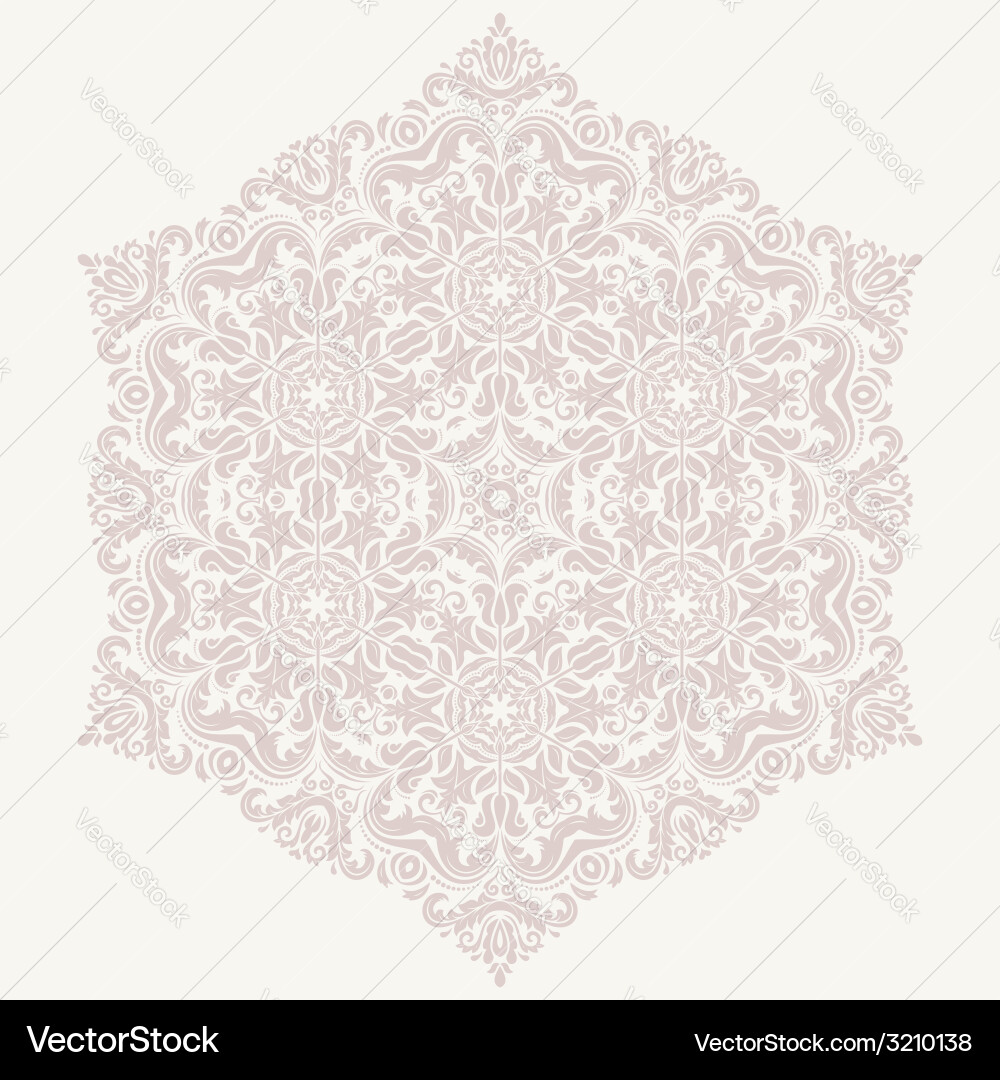 Damask pattern orient background vector image