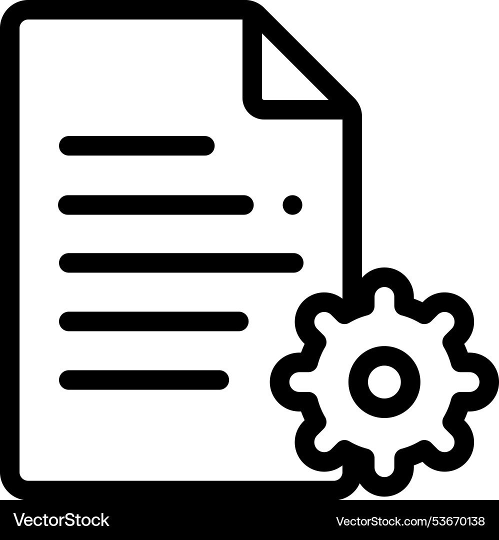 File icon thin linear style design isolated File icon thin linear style design isolated Vector Image
