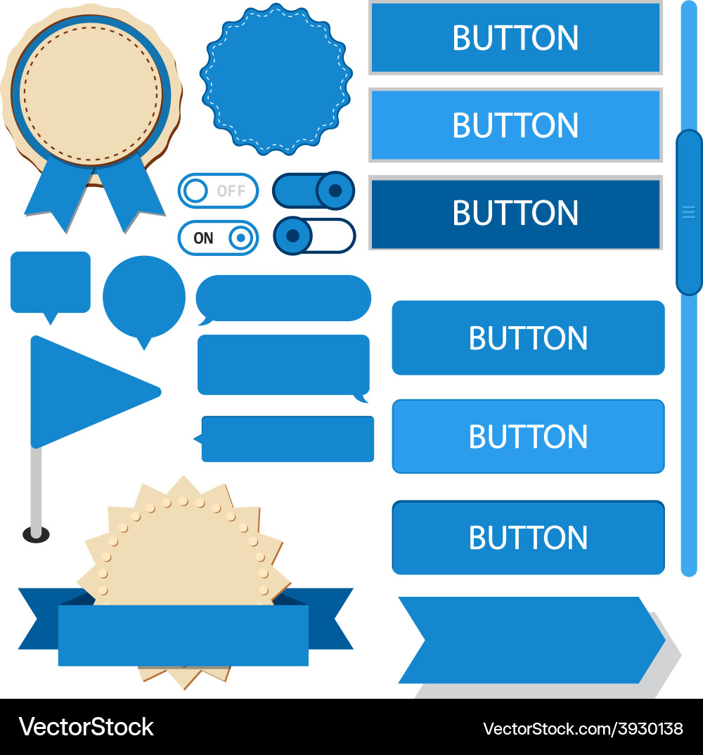 Flat web design elements vector image