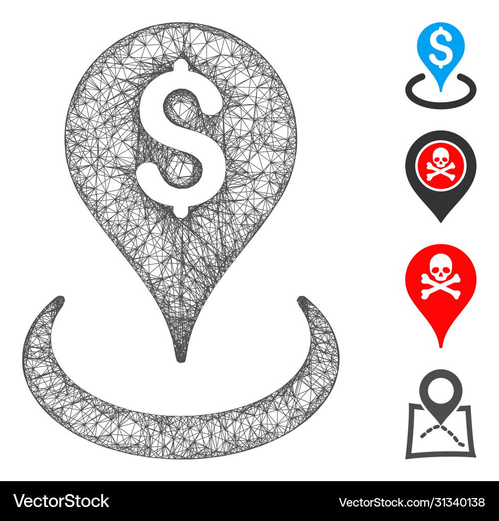 Geo targeting web mesh Geo targeting web mesh vector image