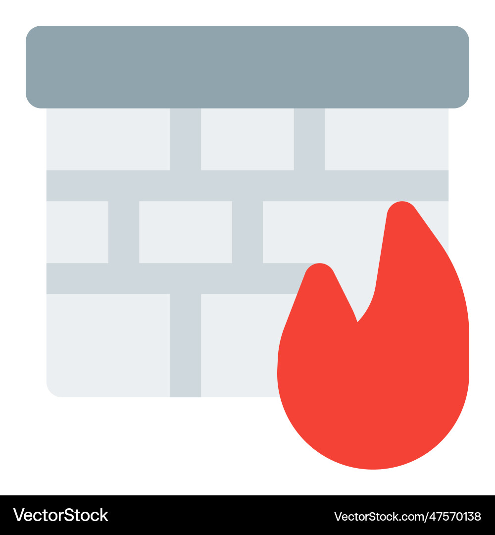 Monitoring network traffic with a firewall vector image