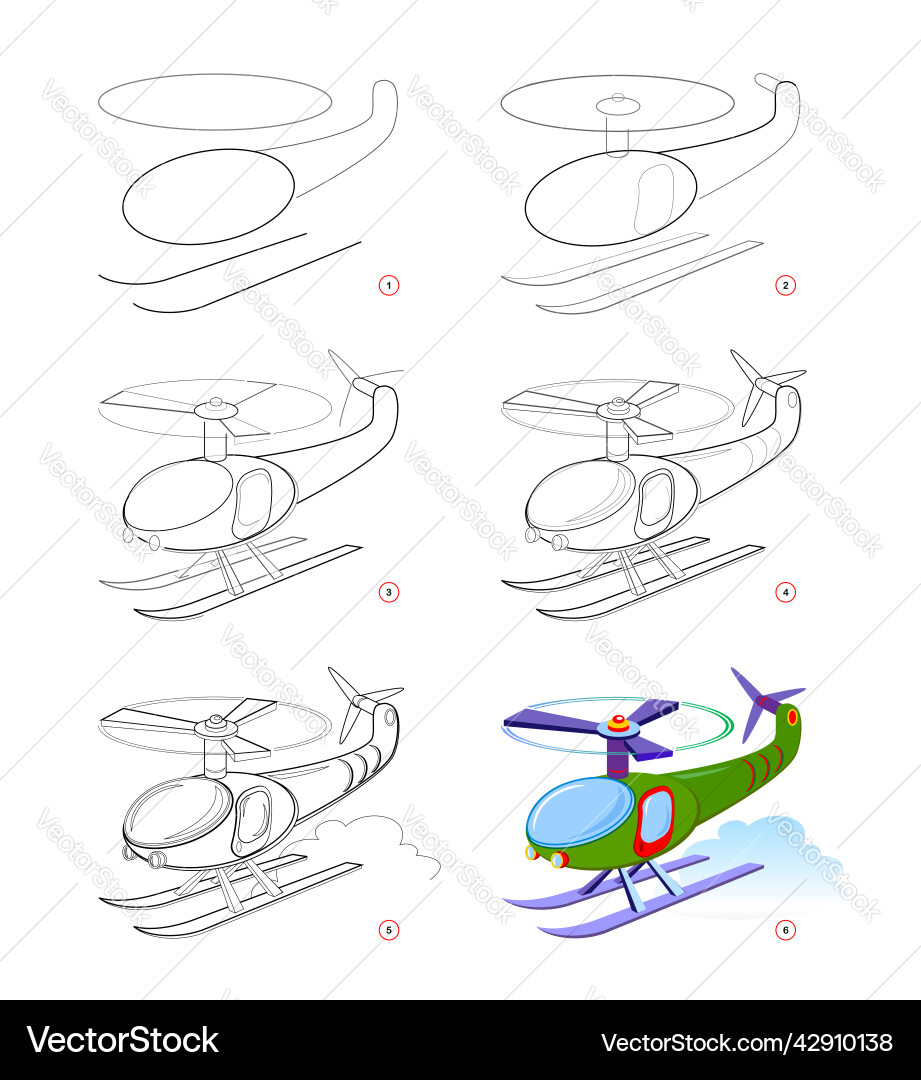 Page shows how to learn draw step by toy Page shows how to learn draw step by toy vector image