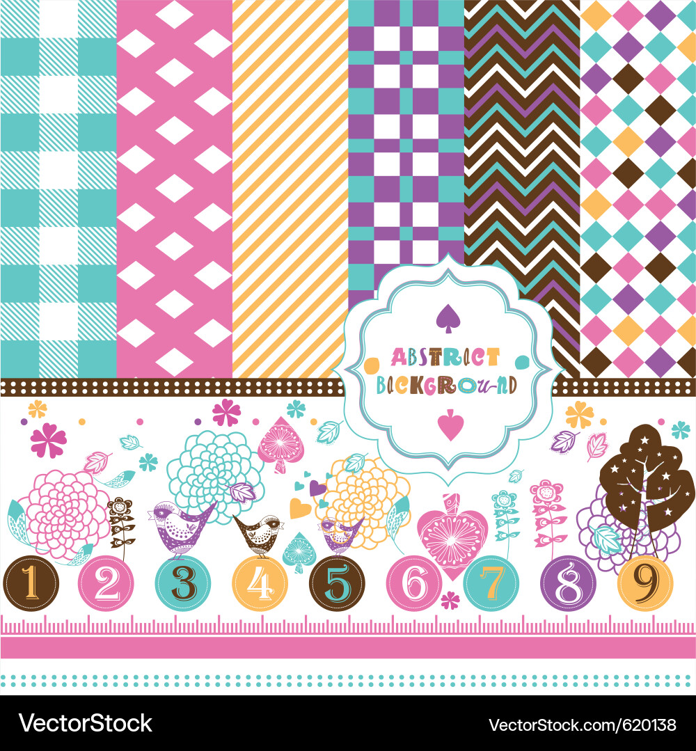 Patterned Sketch Background Vector Image