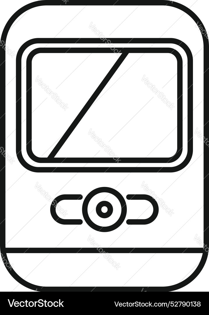 Portable video recorder device showing recording Portable video recorder device showing recording vector image