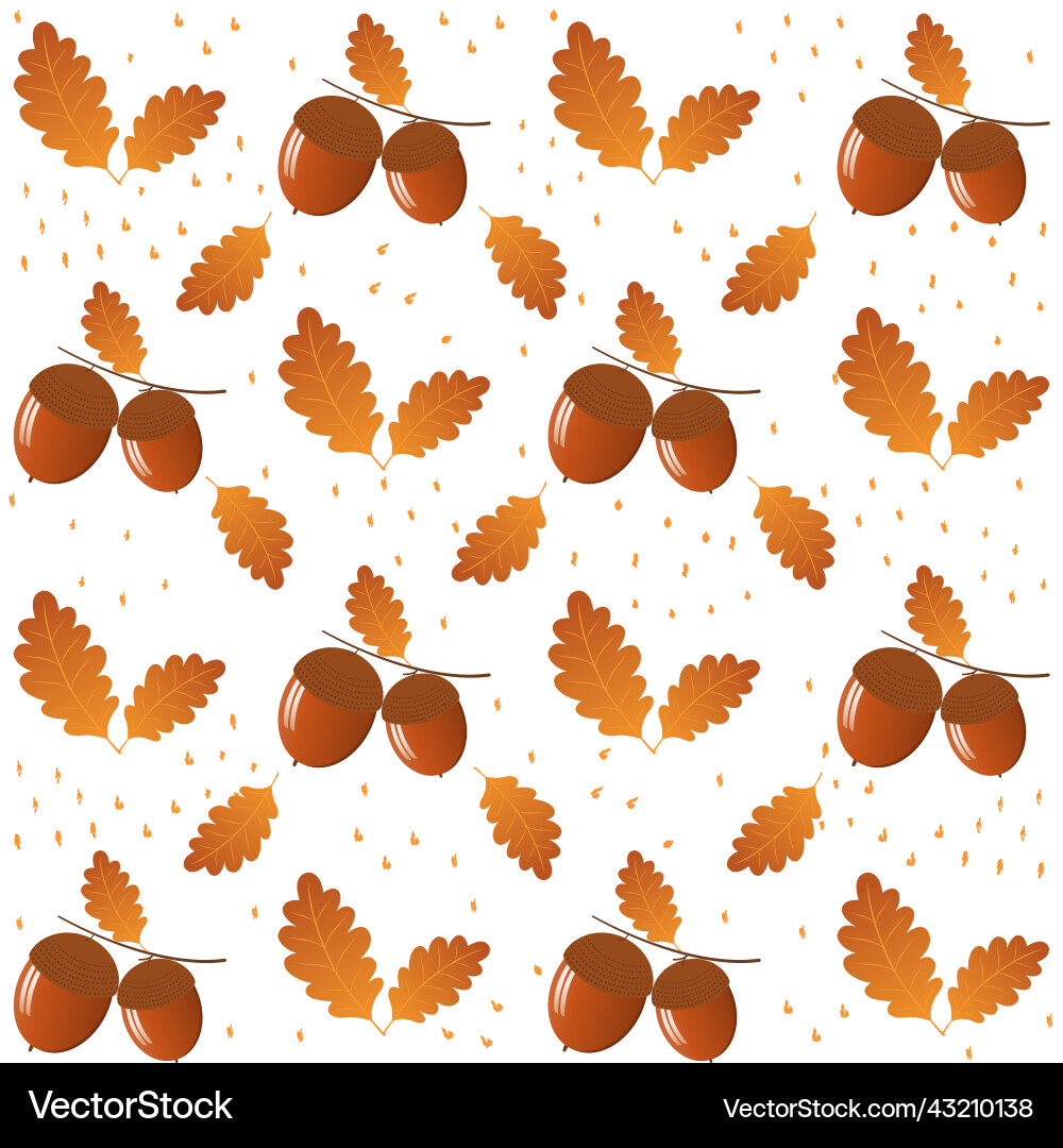 Seamless pattern with acorns 1 Vector Image