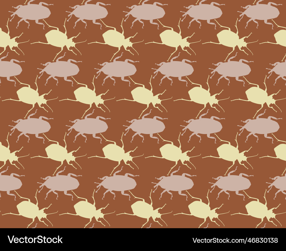 Seamless pattern with bugs endless background Vector Image