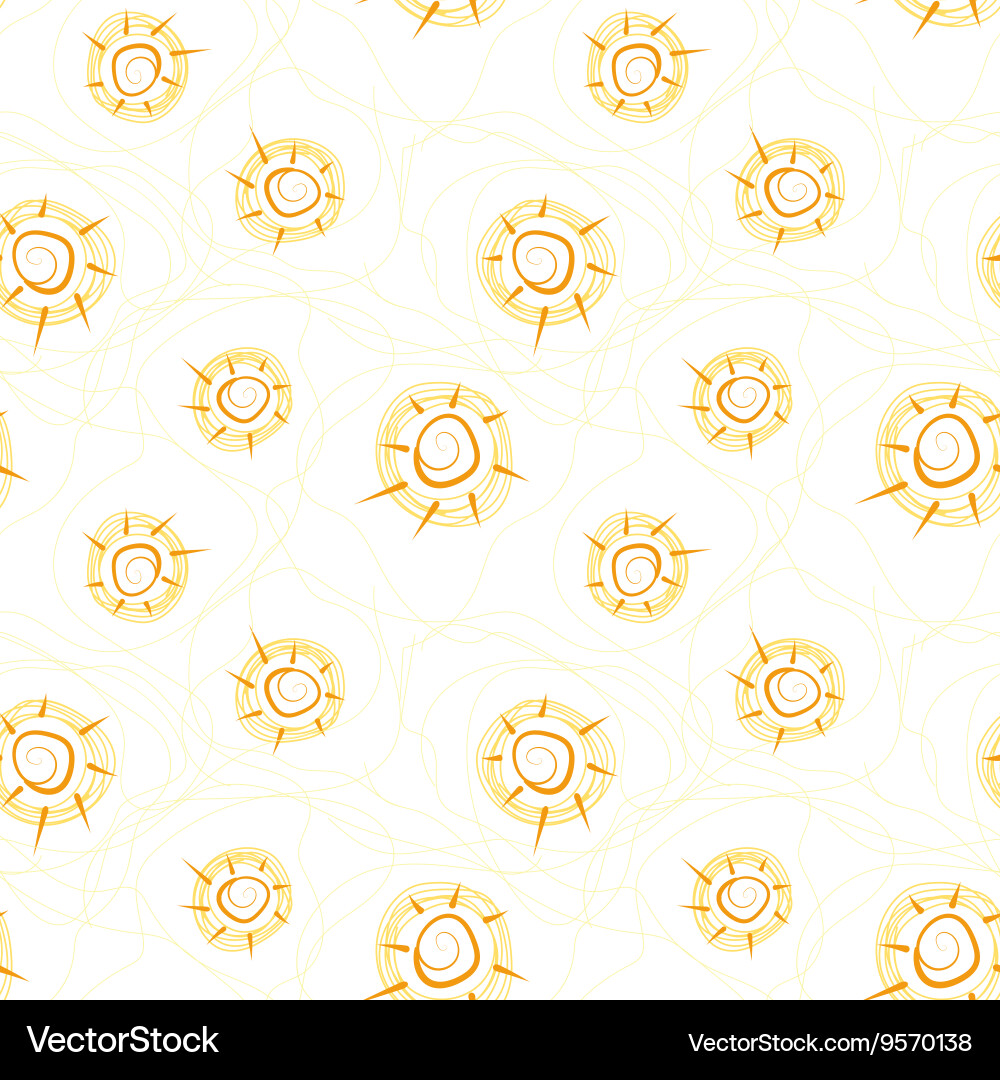 Seamless pattern with suns Vector Image