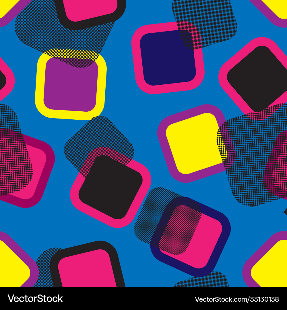 Seamless repeating multicolored squares background Seamless repeating multicolored squares background vector image