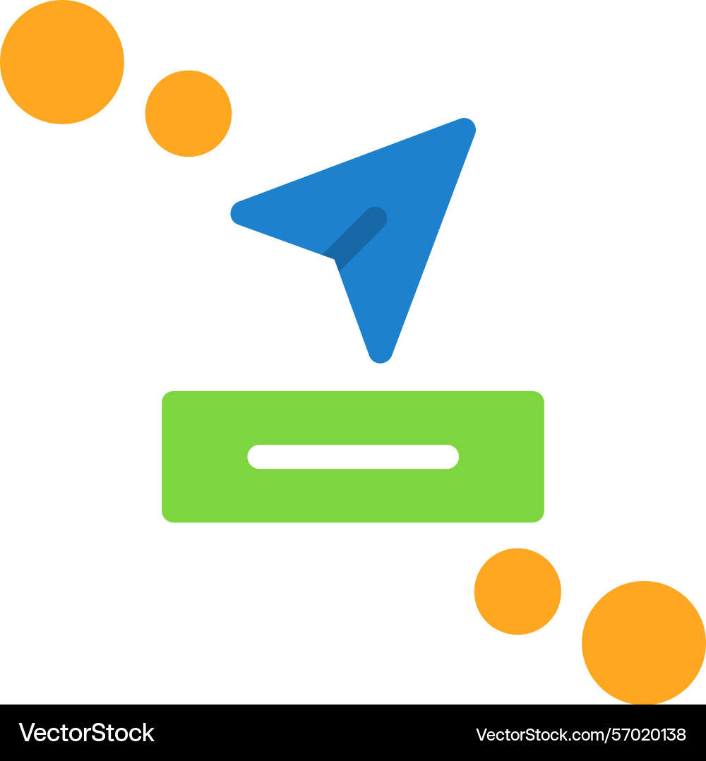 Send button flat style icon design vector image