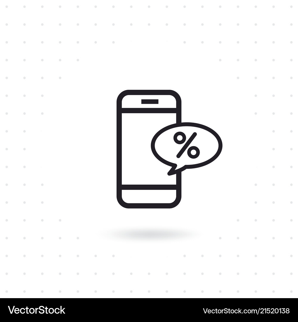 Smartphone mit Textnachrichtrabatt Smartphone mit Textnachrichtrabatt vektorbild
