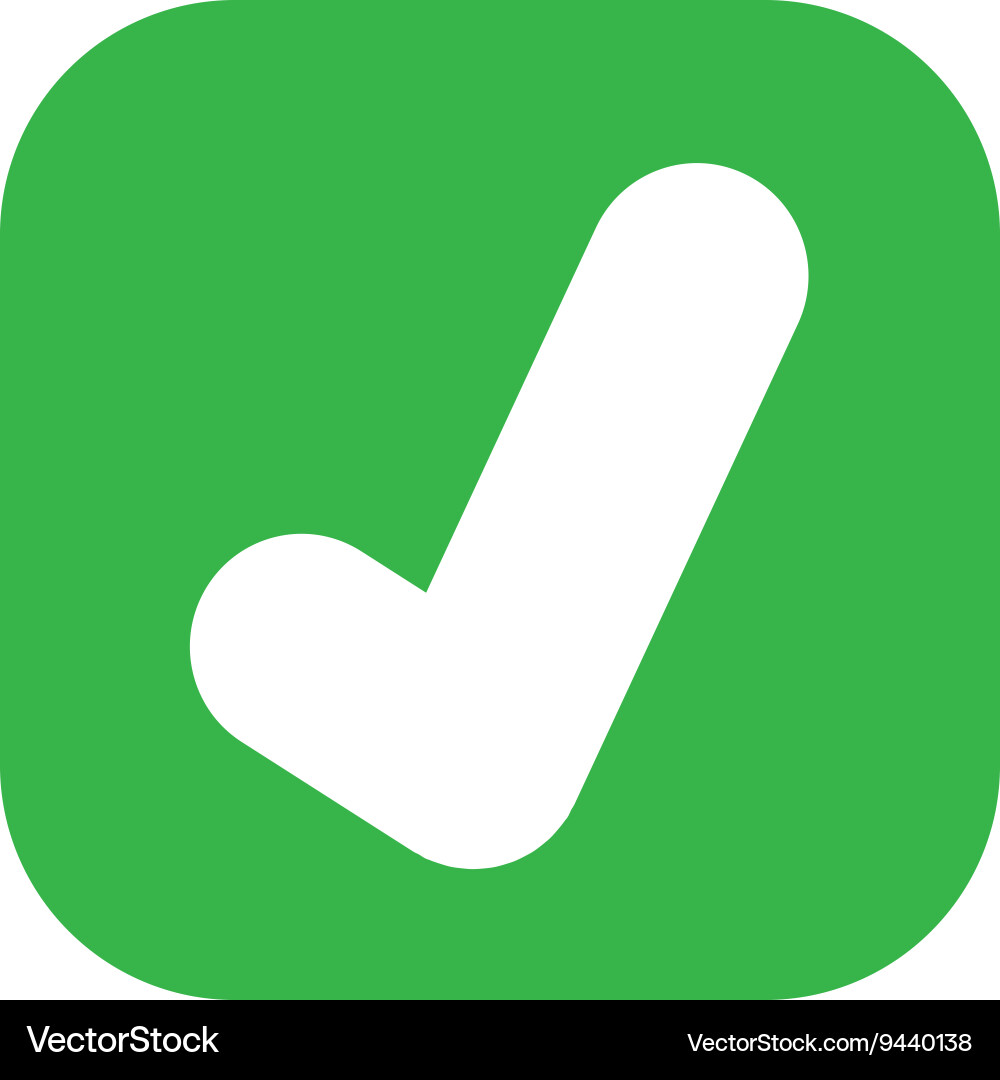 Symbol ok button isolated icon design vector image